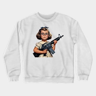 The Little Girl and a Toy Gun Crewneck Sweatshirt